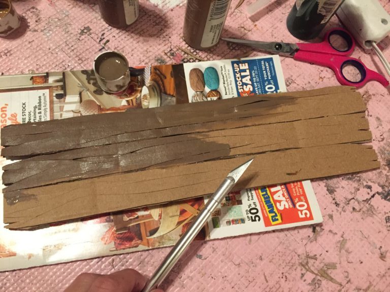 How To Paint A Cardboard Box To Look Like Wood