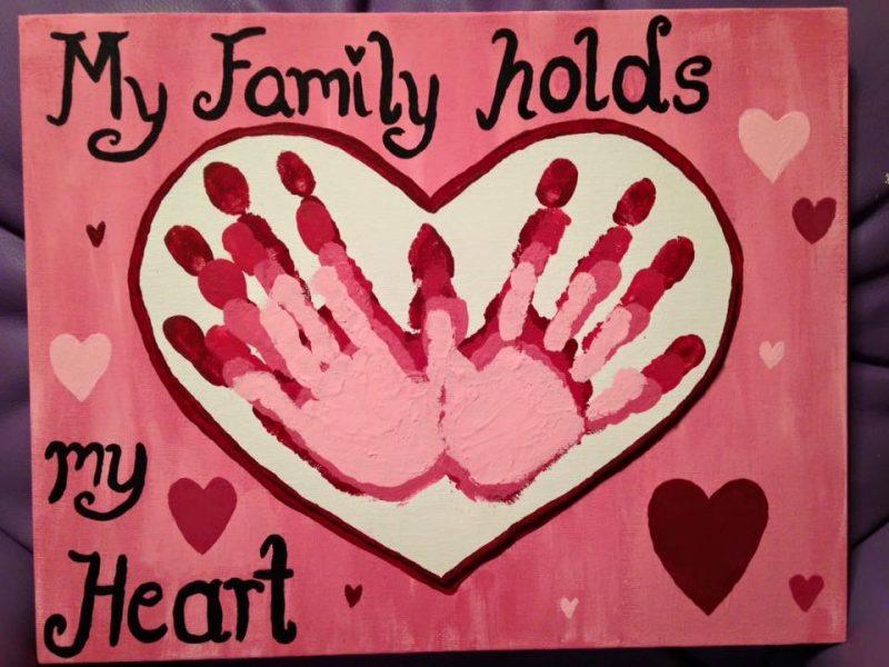 Valentines Handprint Art
