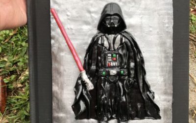 Polymer Clay Darth Vader Journal Cover